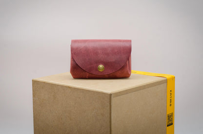 Minimalistisches Portemonnaie Frauen Altrosa Klein Damen