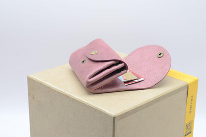 Minimalistisches Portemonnaie Frauen Altrosa Klein Damen