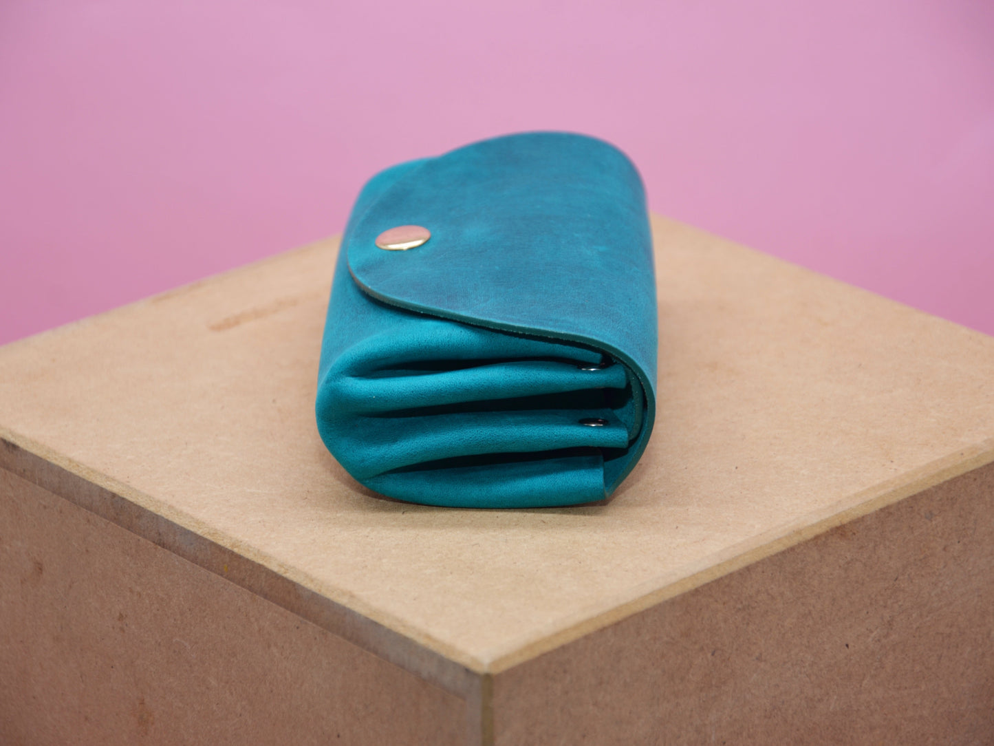 Minimalistisches Portemonnaie Frauen Türkis Klein Geschenk