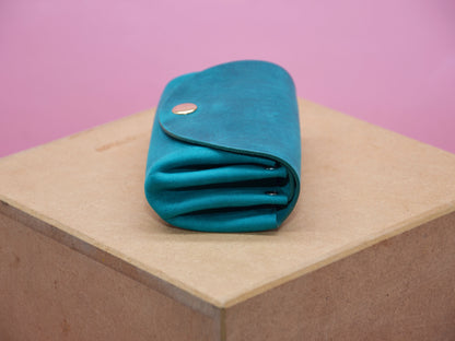 Minimalistisches Portemonnaie Frauen Türkis Klein Geschenk