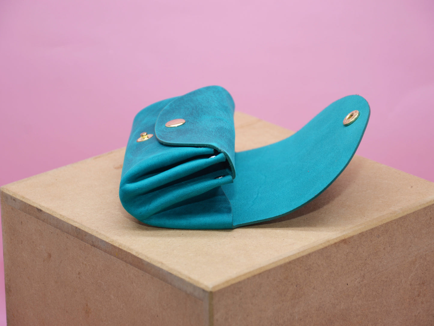 Minimalistisches Portemonnaie Frauen Türkis Klein Geschenk