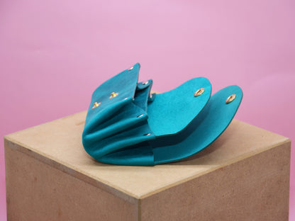 Minimalistisches Portemonnaie Frauen Türkis Klein Geschenk