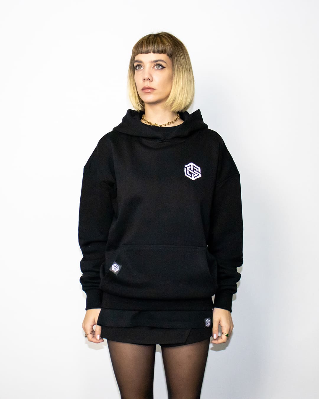 Happiness Ultra Heavy Hoodie (unisex, schwarz)