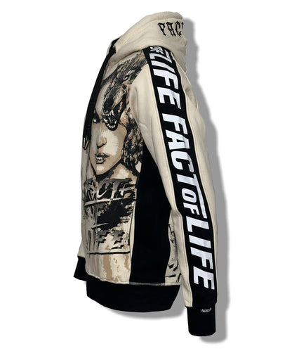 Fact of Life Hoodie "Wolf Blood" Sand Dollar - Premium Kapuzenpullover Herren Größe XL