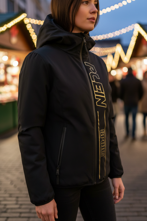 Damen Winterjacke Schwarz Wärmeisolierung