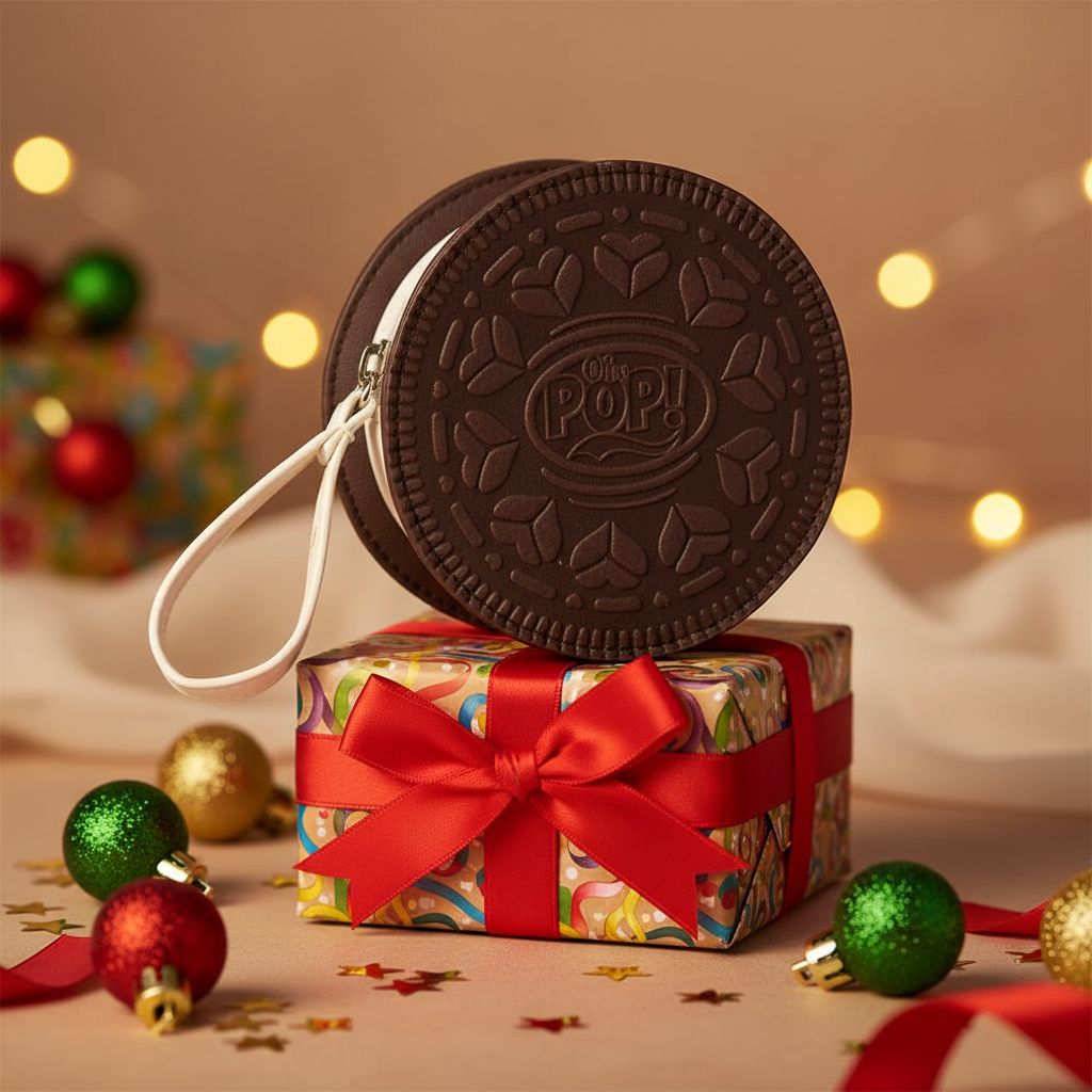 Zwarte Cookie-Cookie portemonnee, bruin