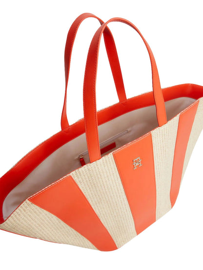 TH Travel Beach Tote Rot/Beige