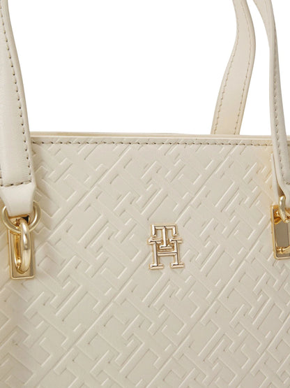 TH Refined Mini Tote Mono Creme/Ecru