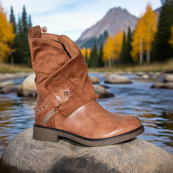 Damen Stiefeletten Braun
