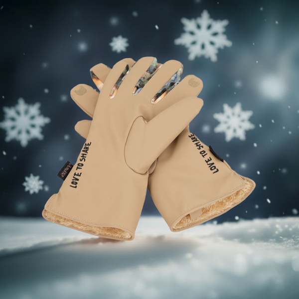 Damen Winterhandschuhe Camel