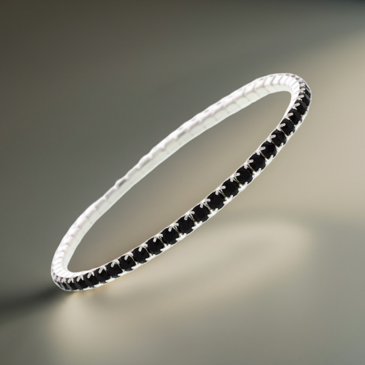 Armband mit Jet Black Swarovski Kristallen