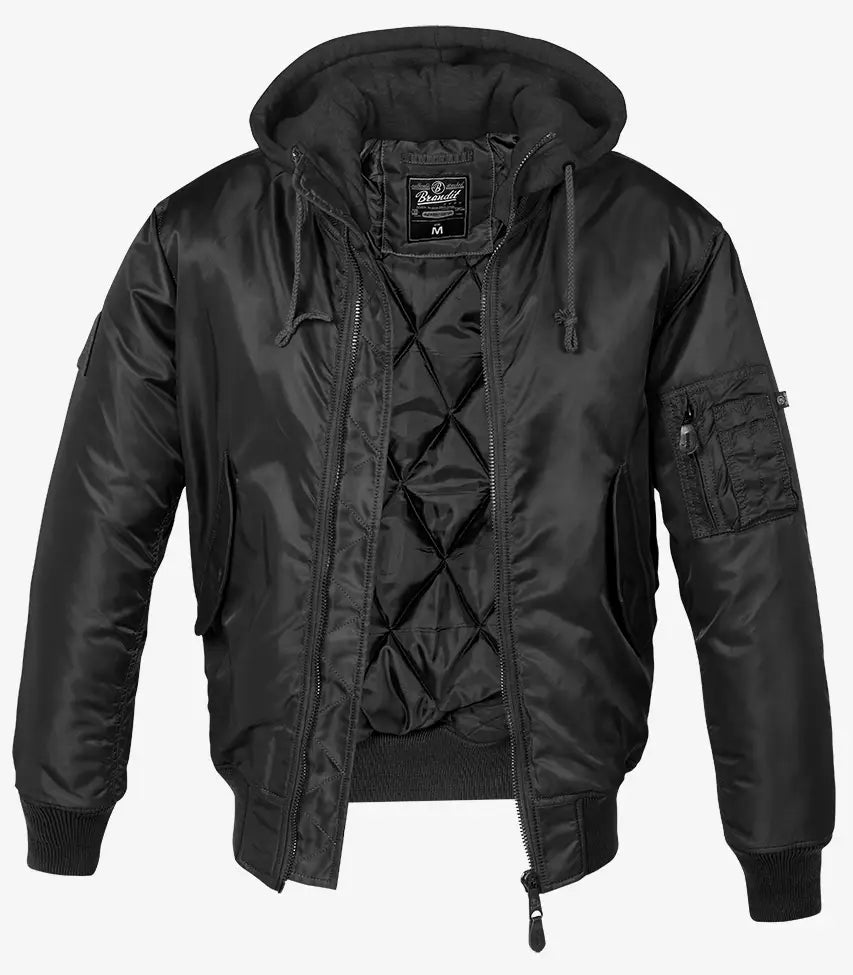 Hooded MA1 Bomber Jacke Herren Wasserabweisend Kapuze