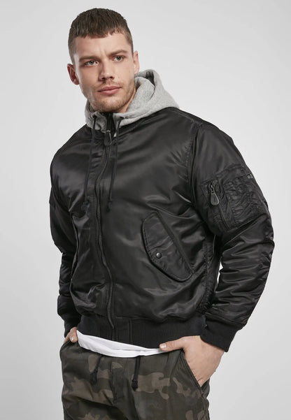 Hooded MA1 Bomber Jacke Herren Wasserabweisend Kapuze