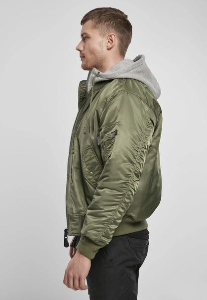 Hooded MA1 Bomber Jacke Herren Wasserabweisend Kapuze