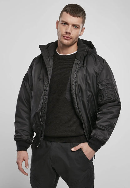 Hooded MA1 Bomber Jacke Herren Wasserabweisend Kapuze