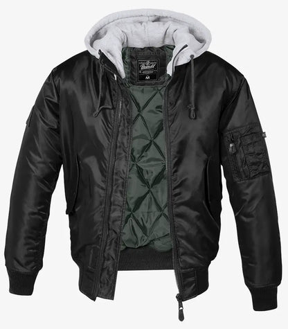 Hooded MA1 Bomber Jacke Herren Wasserabweisend Kapuze