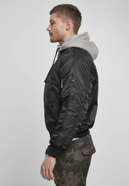 Hooded MA1 Bomber Jacke Herren Wasserabweisend Kapuze