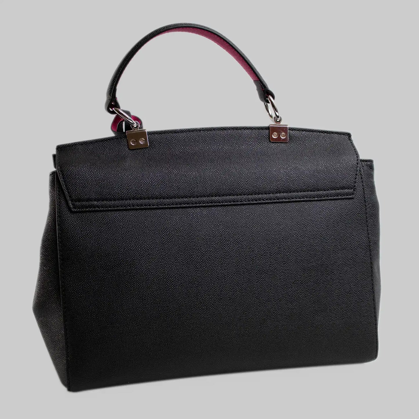 Damen Leder Handtasche mit violettem Samtfutter