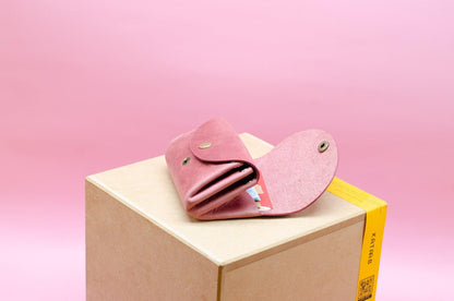 Minimalistisches Portemonnaie Frauen Altrosa Klein Damen