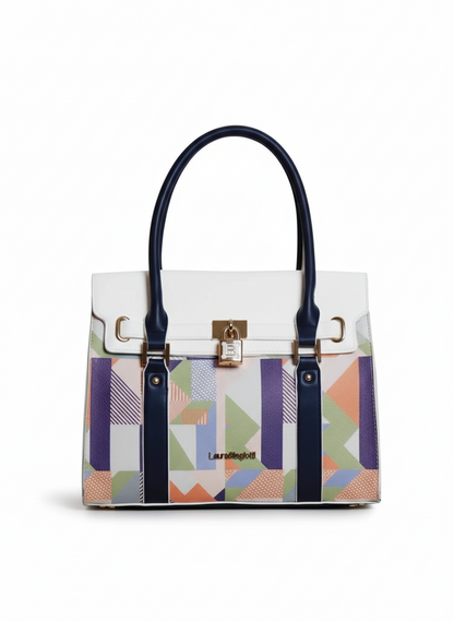 Kleurrijk design en functionaliteit: damestas van imitatieleer met ruitjesmotief