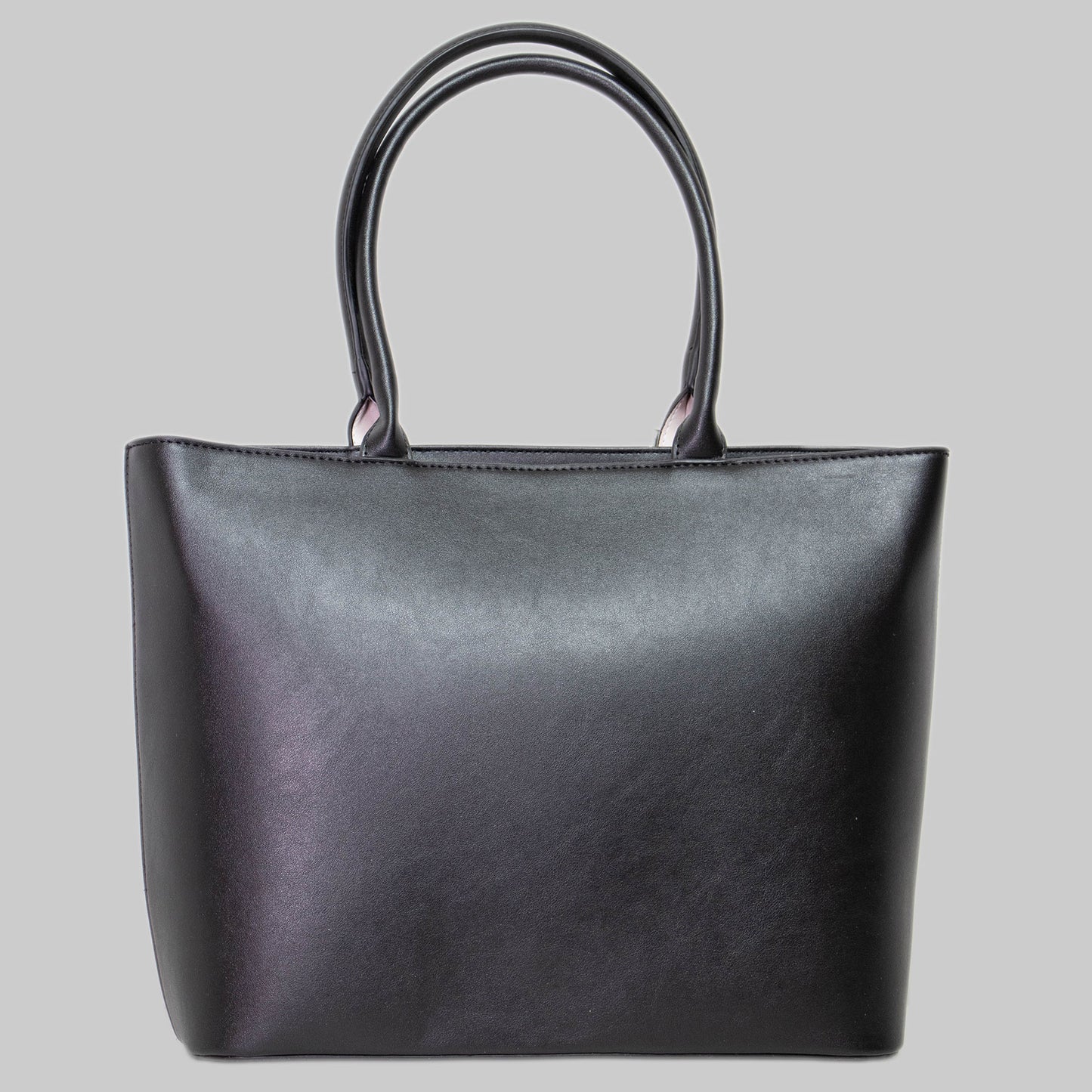 Damen Handtasche in Schwarz mit dekorativen Knopf