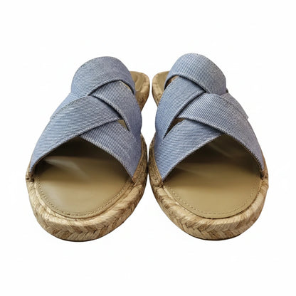 Tommy Hilfiger Chambray Espadrille Mule Hellblau