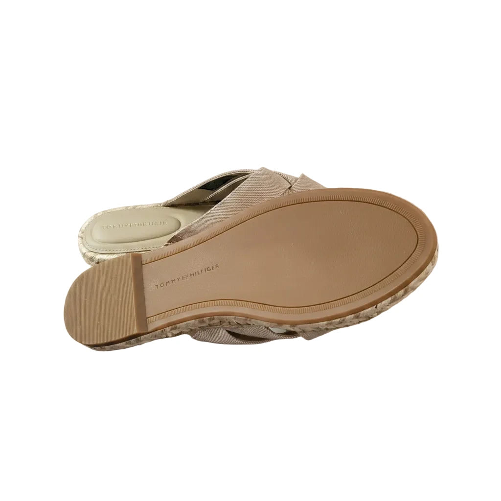 Tommy Hilfiger Chambray Espadrille Mule Beige