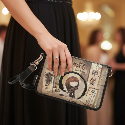 Anekke SHŌEN Umhänge Clutch Schwarz Multifunktional