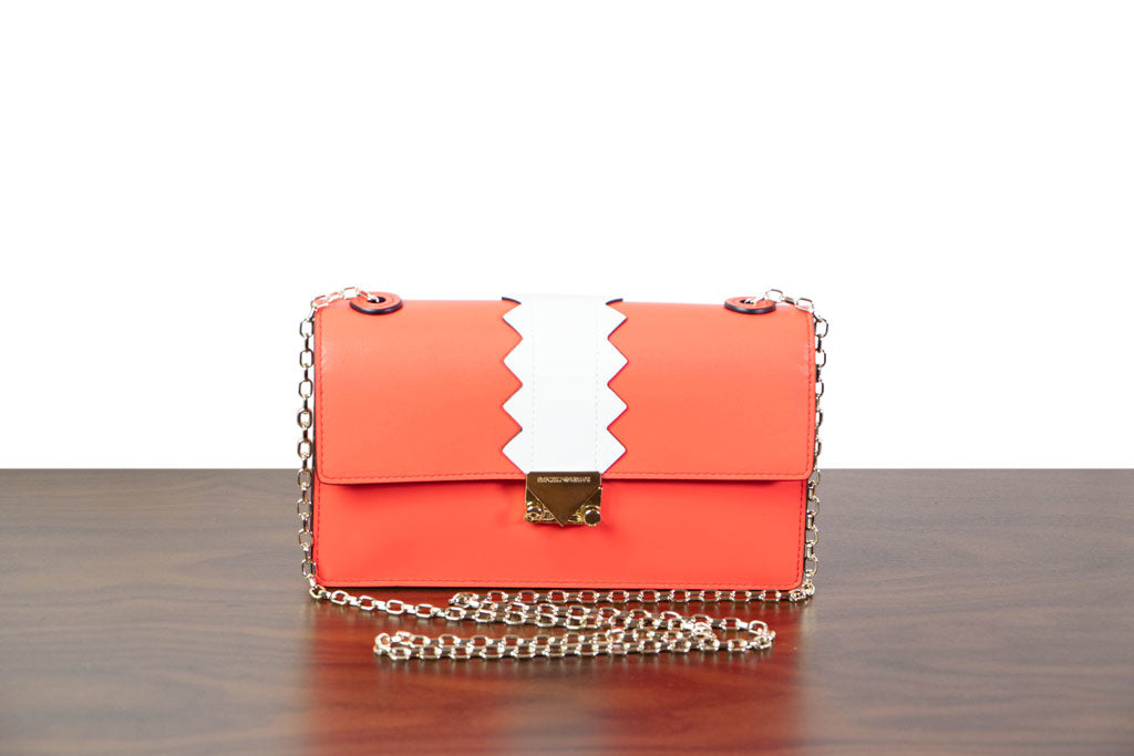 Damen Leder Clutch